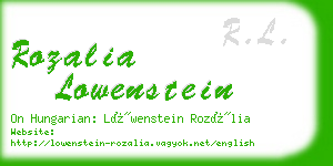rozalia lowenstein business card